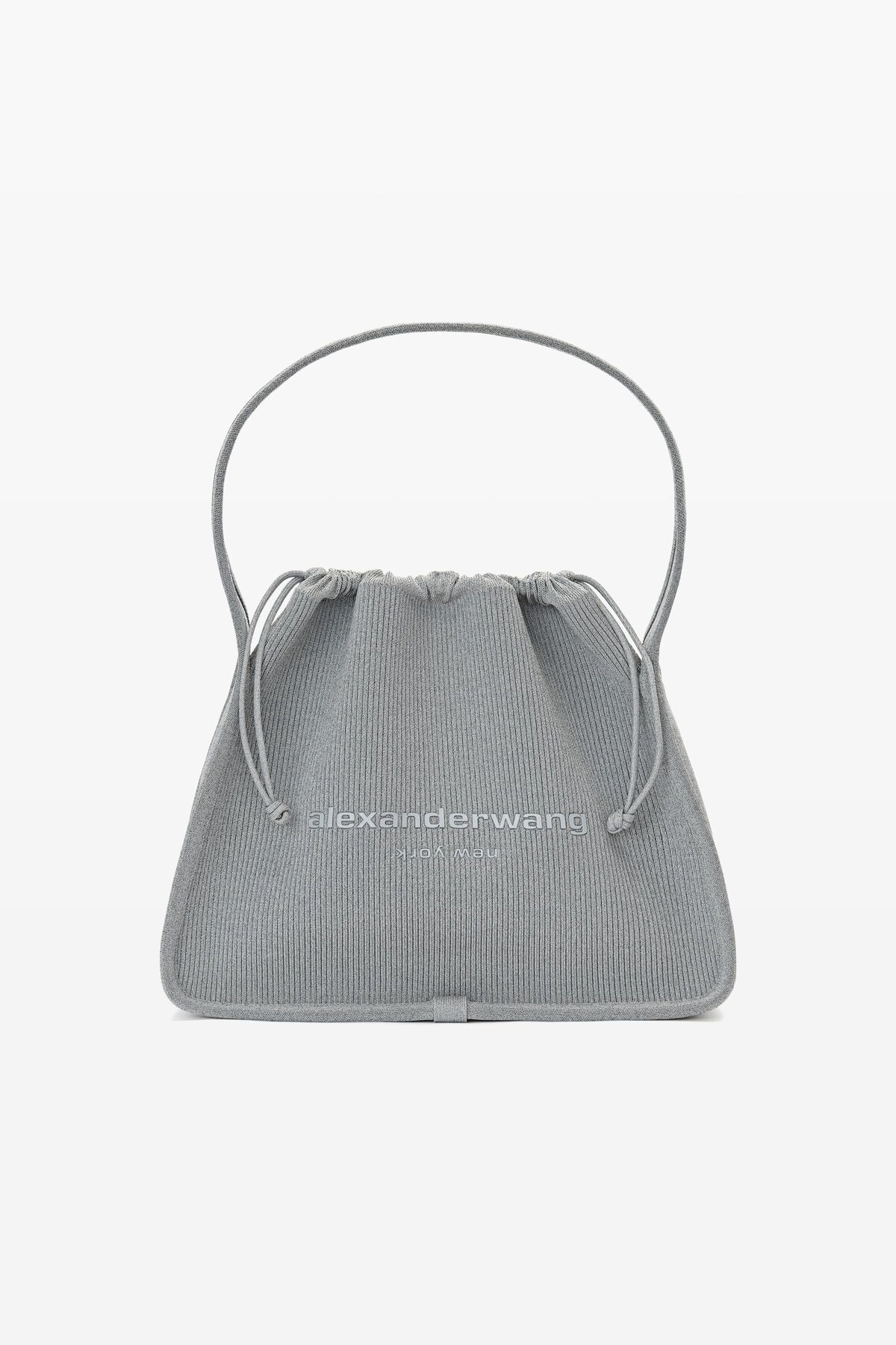 RYAN LARGE BAG IN REFLECTIVE RIB KNIT | Alexander Wang APAC