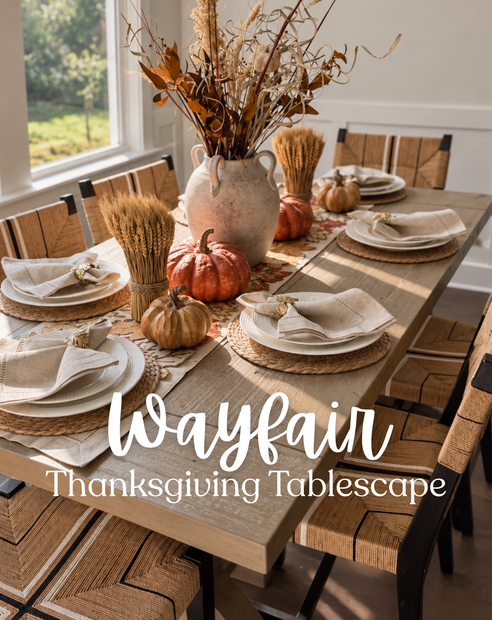 #ad I’m swooning over this cozy fall tablescape with finds from @Wayfair! 🍂It’s the perfect inspiration for all of the Thanksgiving gatherings coming up! I can’t wait to host this season! 

#wayfair #WayfairPartner #falltablescape