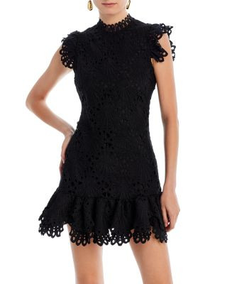 Aqua Mock Neck Lace Shift Dress - Exclusive | Bloomingdale's (US)