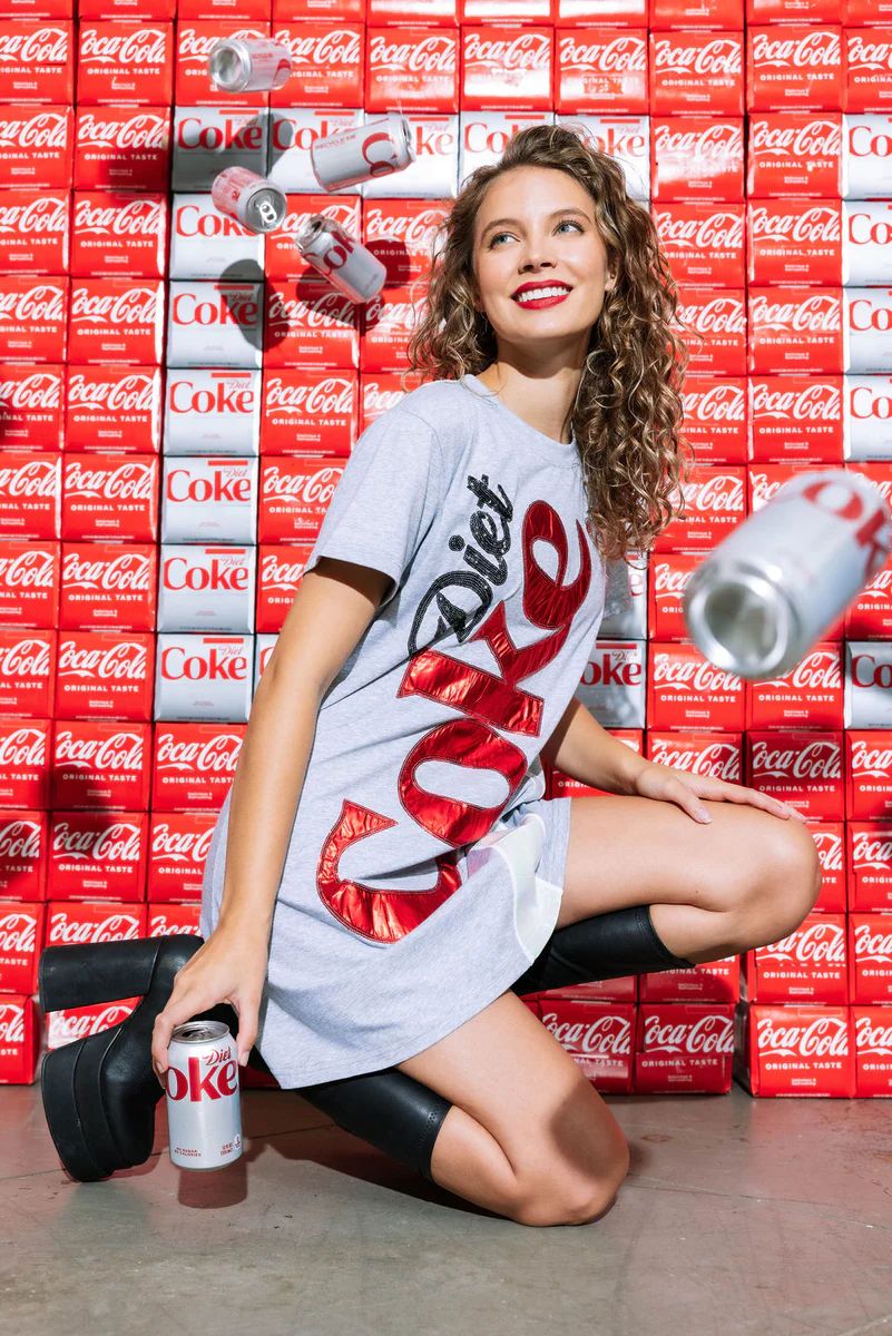 Grey Diet Coke® Tee Dress | Queen of Sparkles