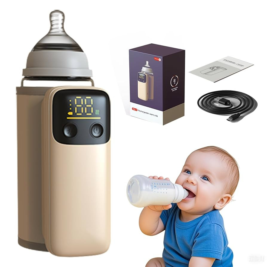 Portable Bottle Warmer, Travel-Friendly, Leak-Proof, Precise Temp-Control & LCD Display, Long Bat... | Amazon (US)