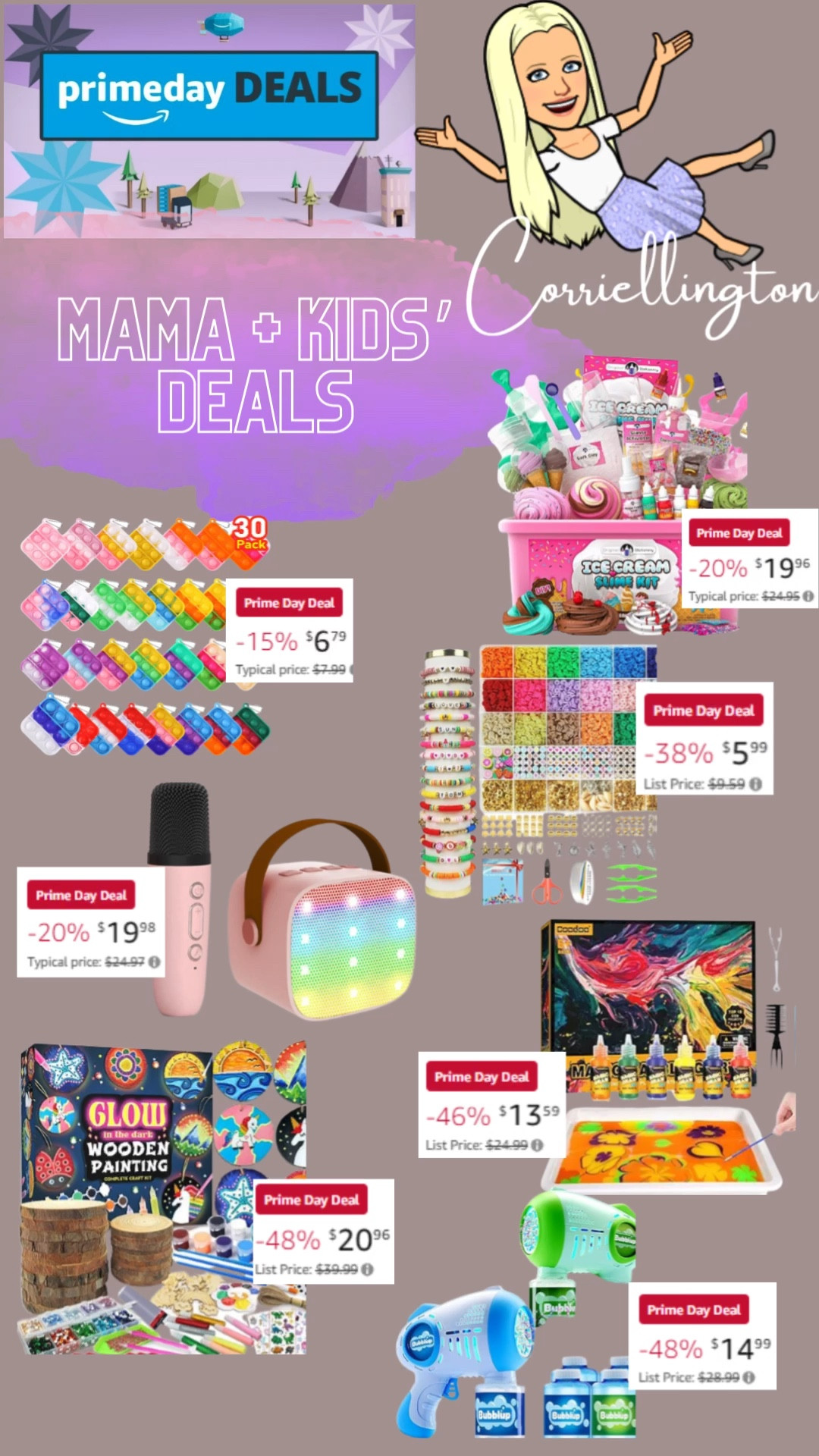 Amazon Prime Kids Toys and Gifts Deals
Pop it’s
Party favors
Gift set for girls
Slime kit for girls
Karaoke machine
Craft kit
Bubble machine
Bracelet making set

#LTKSaleAlert #LTKKids #LTKFamily