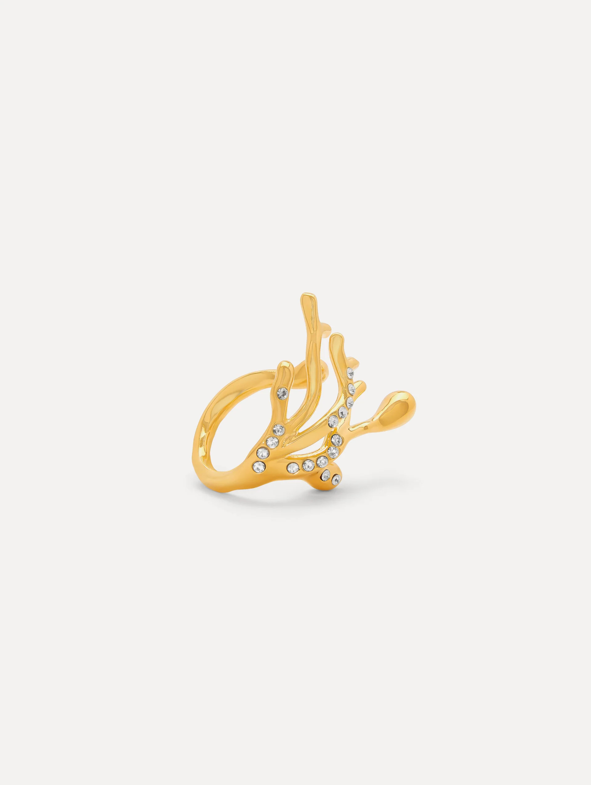 Coral & Gold Drops Ring | Oscar de la Renta