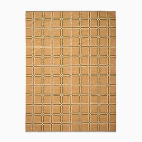 Pierce & Ward Windowpane Check Handwoven Wool Rug | West Elm (US)