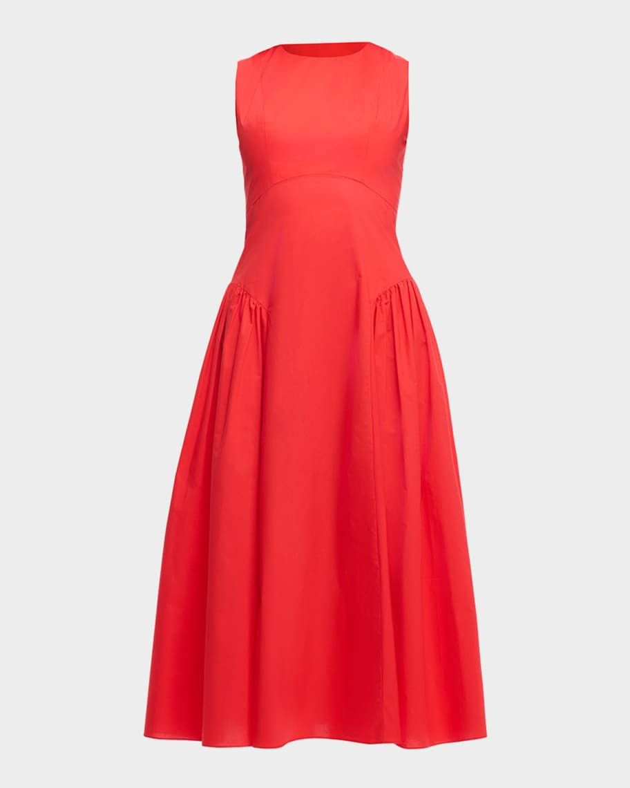 Grayson Drop-Waist Sleeveless A-Line Dress | Neiman Marcus