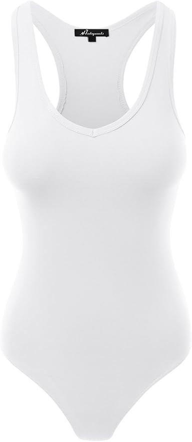 HATOPANTS Women's Sleeveless Tank Top Bodysuits Racerback Shapewear Sexy Casual Jumpsuits | Amazon (US)