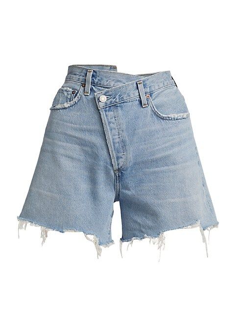 Criss-Cross Denim Shorts | Saks Fifth Avenue