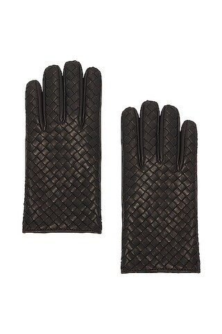 Bottega Veneta Intreccio Gloves in Brown | FWRD 