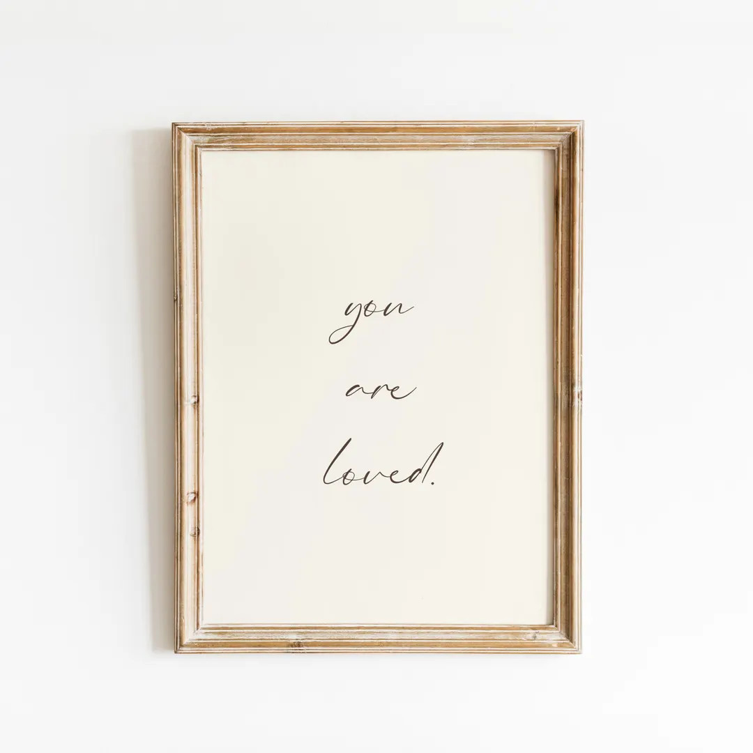You Are Loved Print, Nursery Decor Neutral, Baby Boy Nursery Print, Boho Girl Room Decor, Vintage... | Etsy (US)