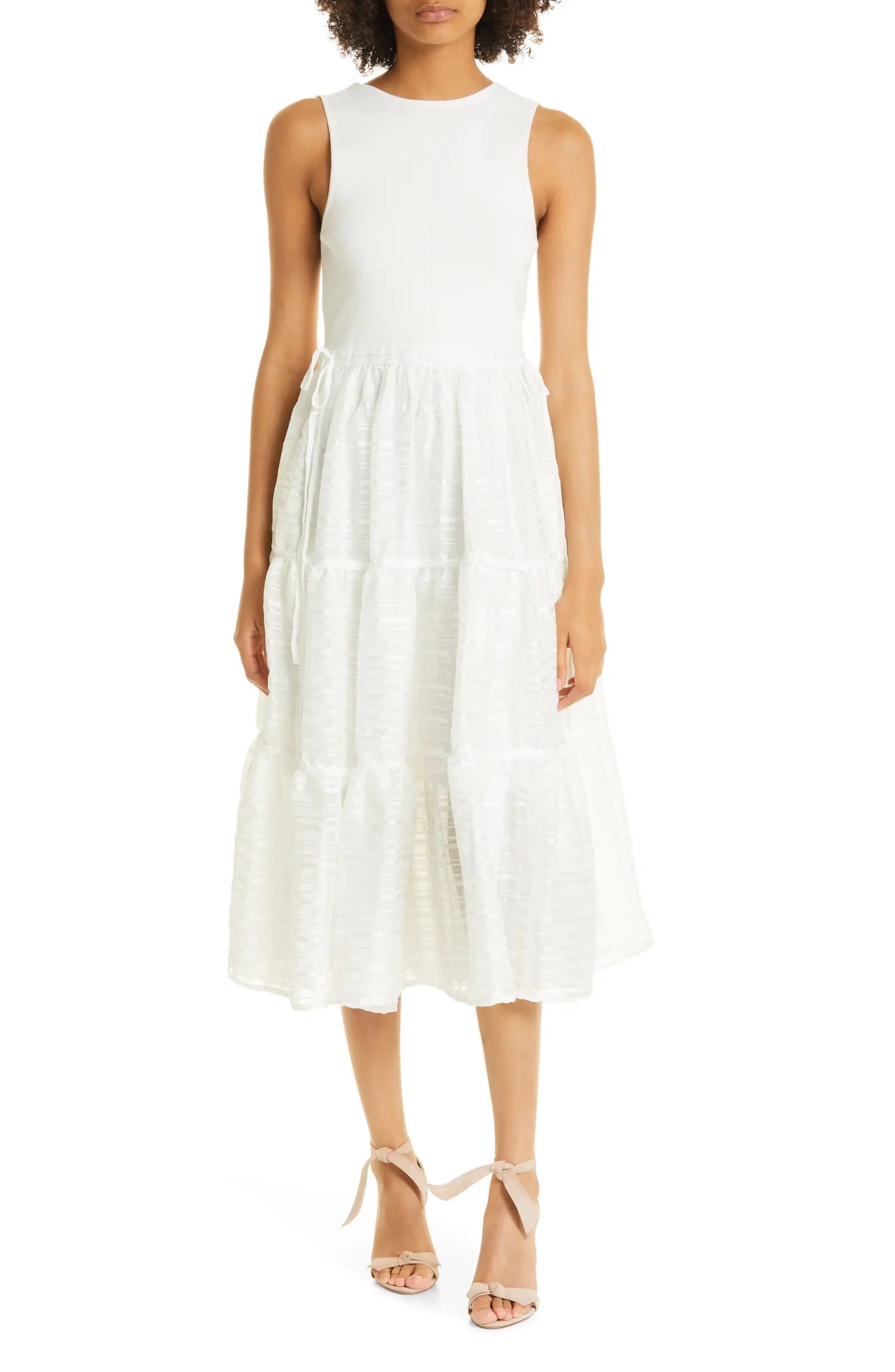 Ted Baker London Skylir Mix Media Tiered Ruffle Dress | Nordstrom | Nordstrom