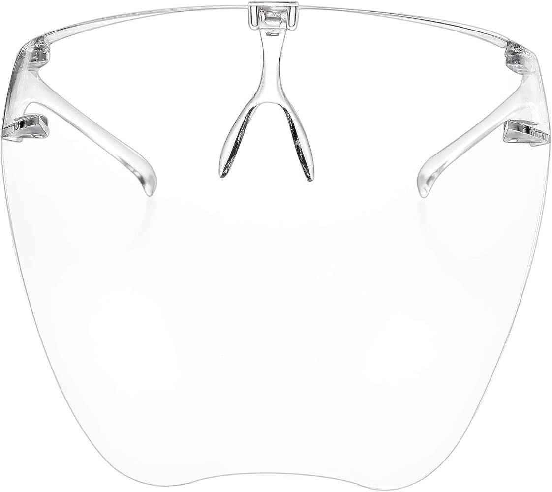 Unisex Clear Full Face Shield with Glasses, Anti Fog Goggle Sunglasses Fashion Tinted Lens Eyewea... | Amazon (US)