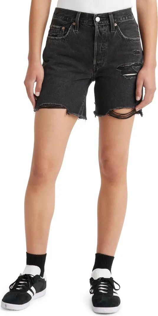 501® Ripped Mid Thigh Denim Shorts | Nordstrom Rack
