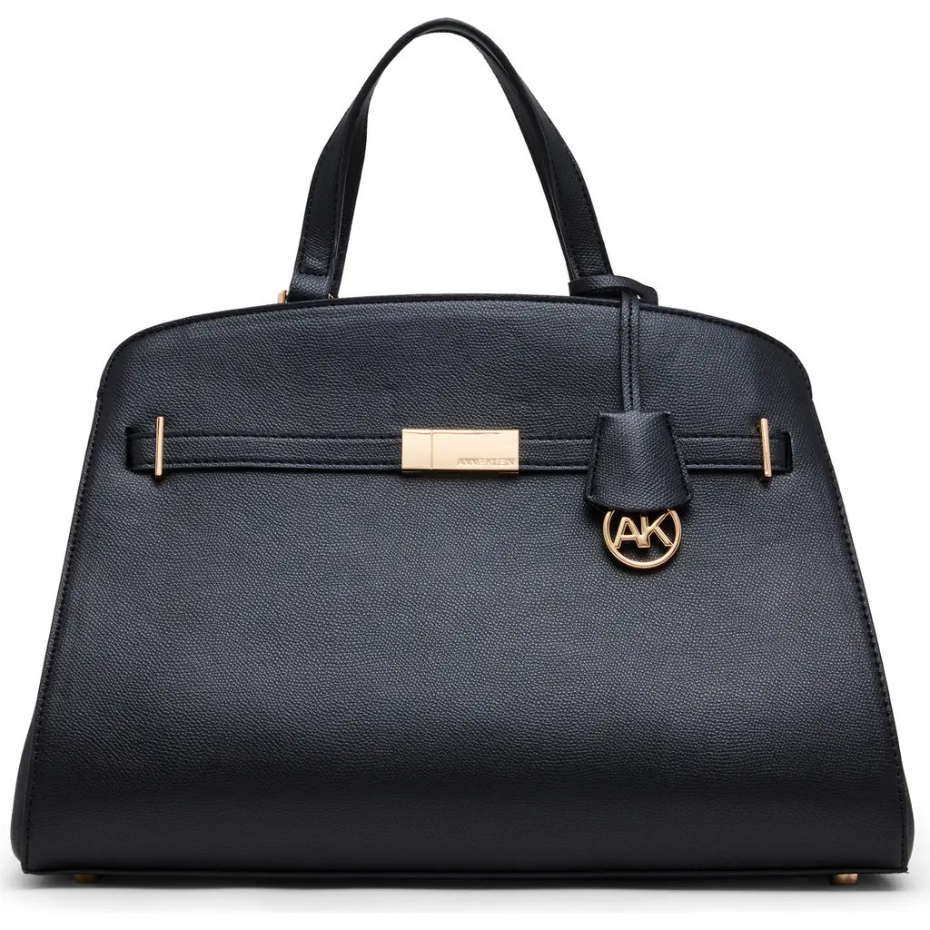 Anne Klein Large Belted Satchel in Black at Nordstrom Rack | Nordstrom Rack