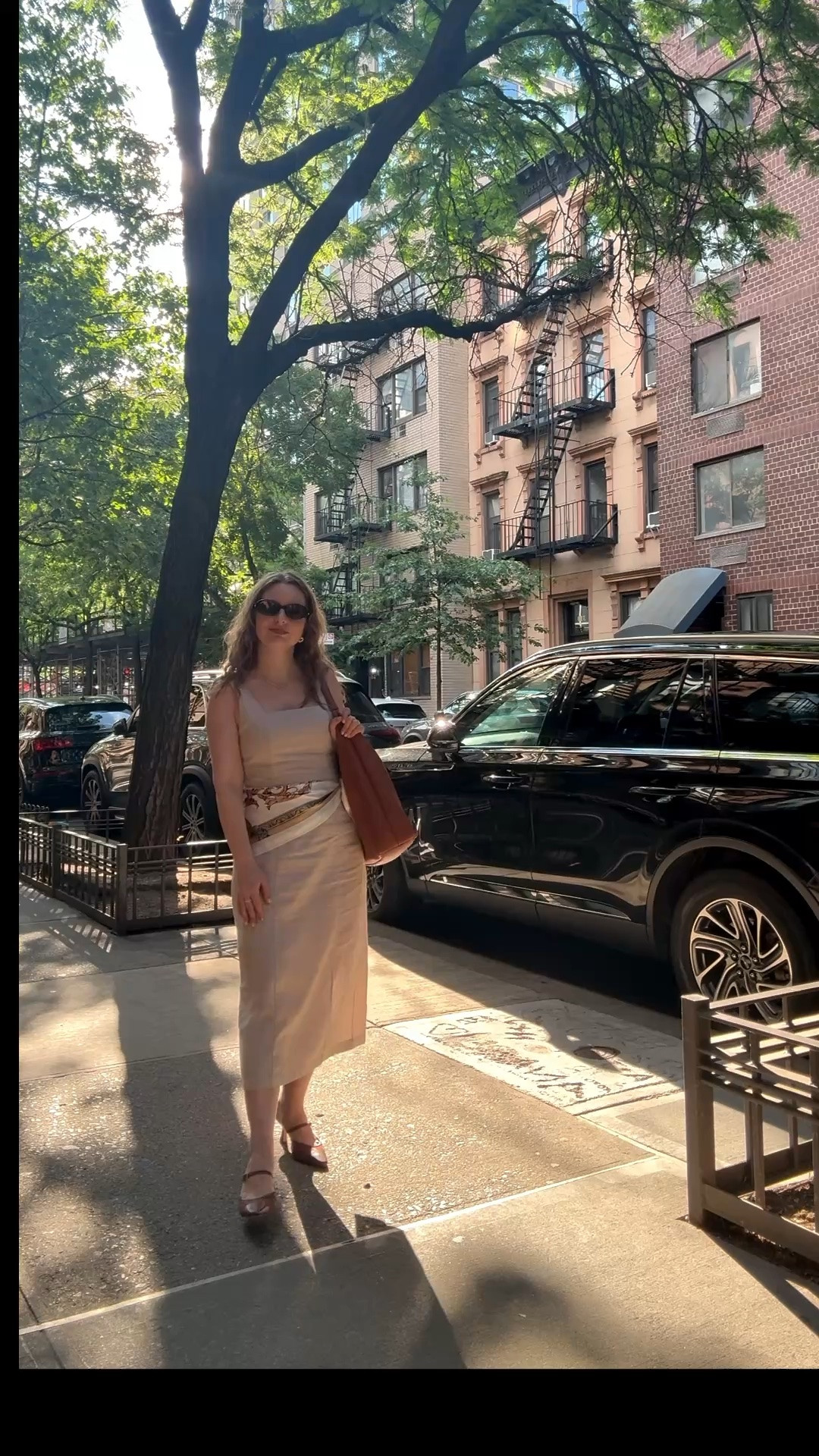 Updating this linen column dress this year with a silk scarf tied around the waist and brown mule pumps 🤎

#LTKootd