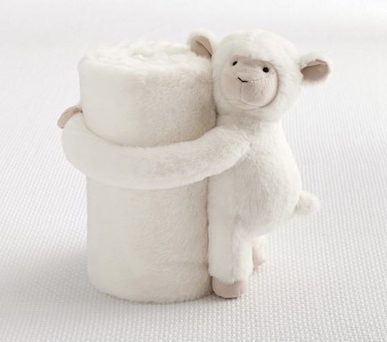 Plush Lamb Stuffed Animal and Blanket Set | Pottery Barn Kids