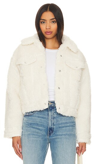 Baby Bubble Sherpa Trucker in Coconut Milk | Revolve Clothing (Global)