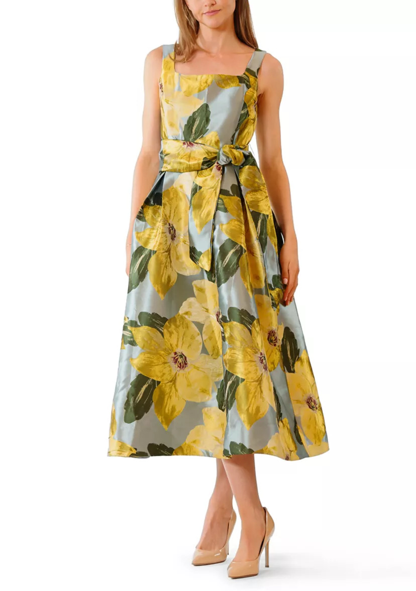Women's Sleeveless Tie Waist Midi Dress | Belk