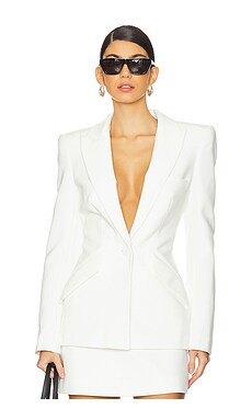 SANS FAFF Sloan Structured Blazer in White from Revolve.com | Revolve Clothing (Global)