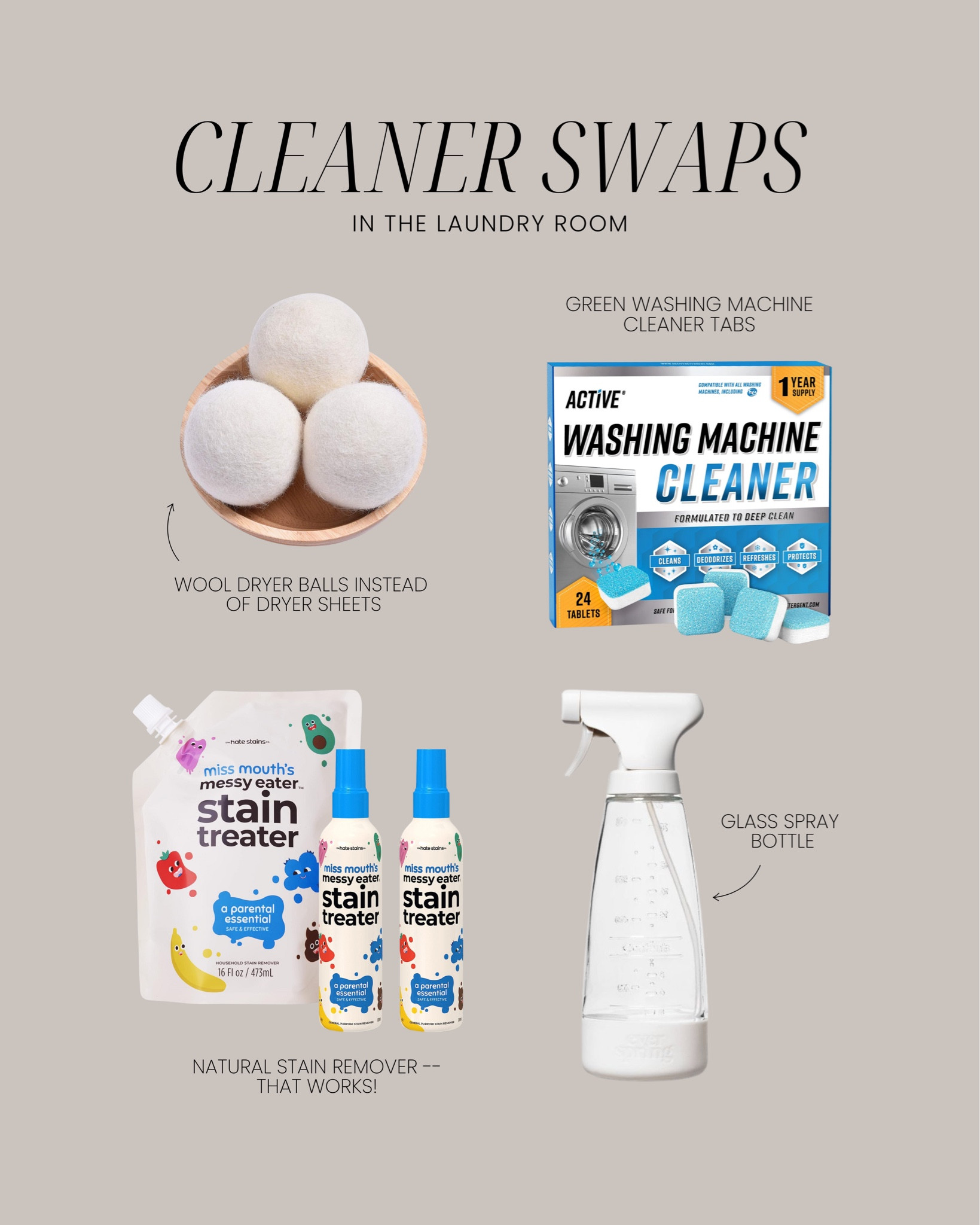 Cleaner Swaps: Laundry Room

Making healthier changes in your home doesn’t have to be hard. Here are my favorite non-toxic, planet-friendly and cost-effective options in the laundry room 🧺 

#LTKHome