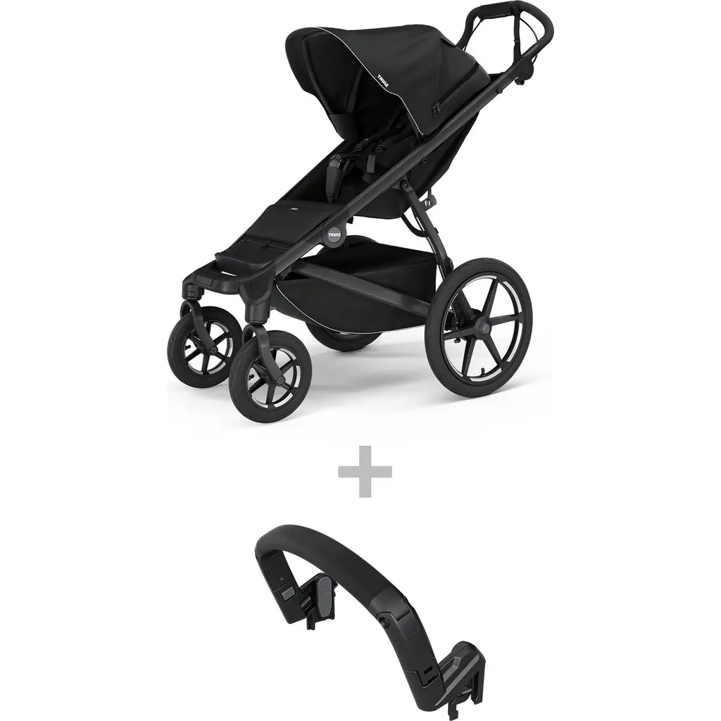 Thule Urban Glide 4-Wheel All-Terrain Stroller & Bumper Bar Bundle in Black at Nordstrom | Nordstrom