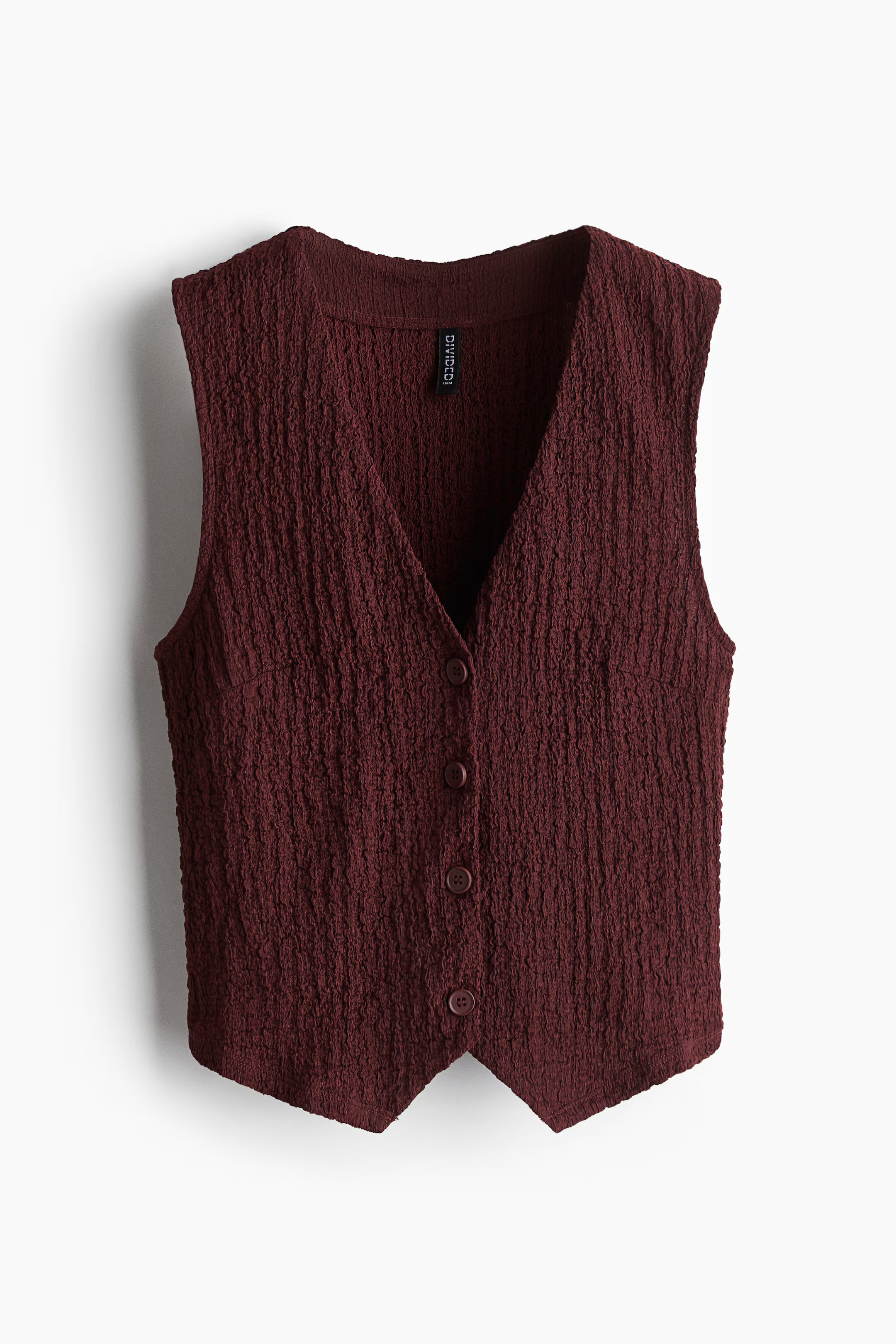 Textured jersey waistcoat | H&M (UK, MY, IN, SG, PH, TW, HK)