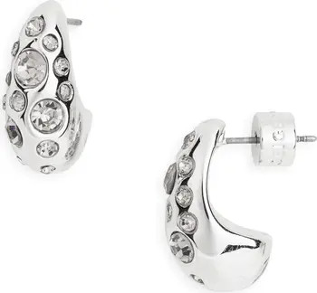 Kurt Geiger London Bombay Pav\u00e9 CZ Dome Hoop Earrings | Nordstromrack | Nordstrom Rack