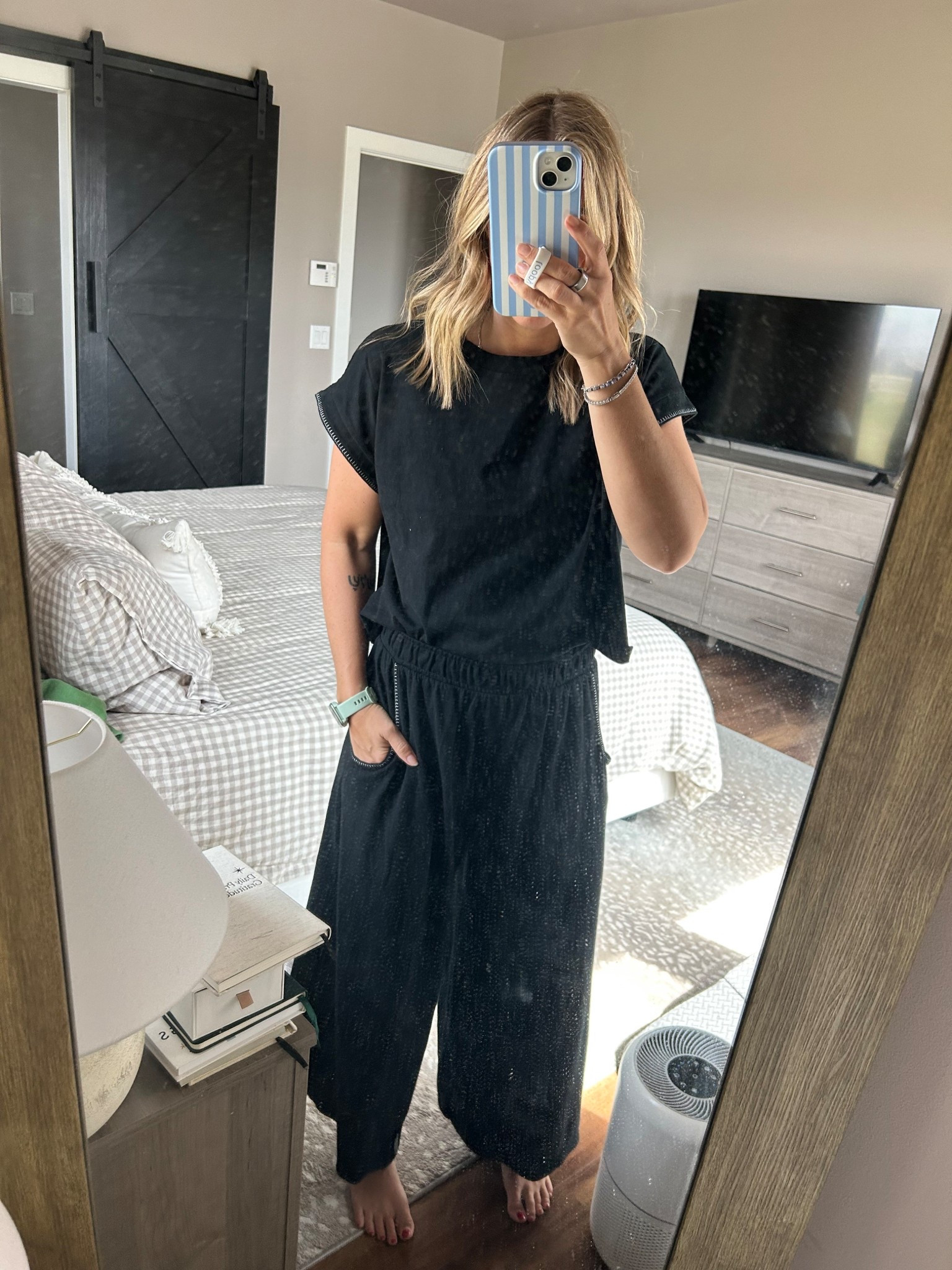 Comfy Target lounge set - wearing smalls in both. Pants run big so size down if between sizes! 

#LTKootd #LTKmomlife #LTKgrwm