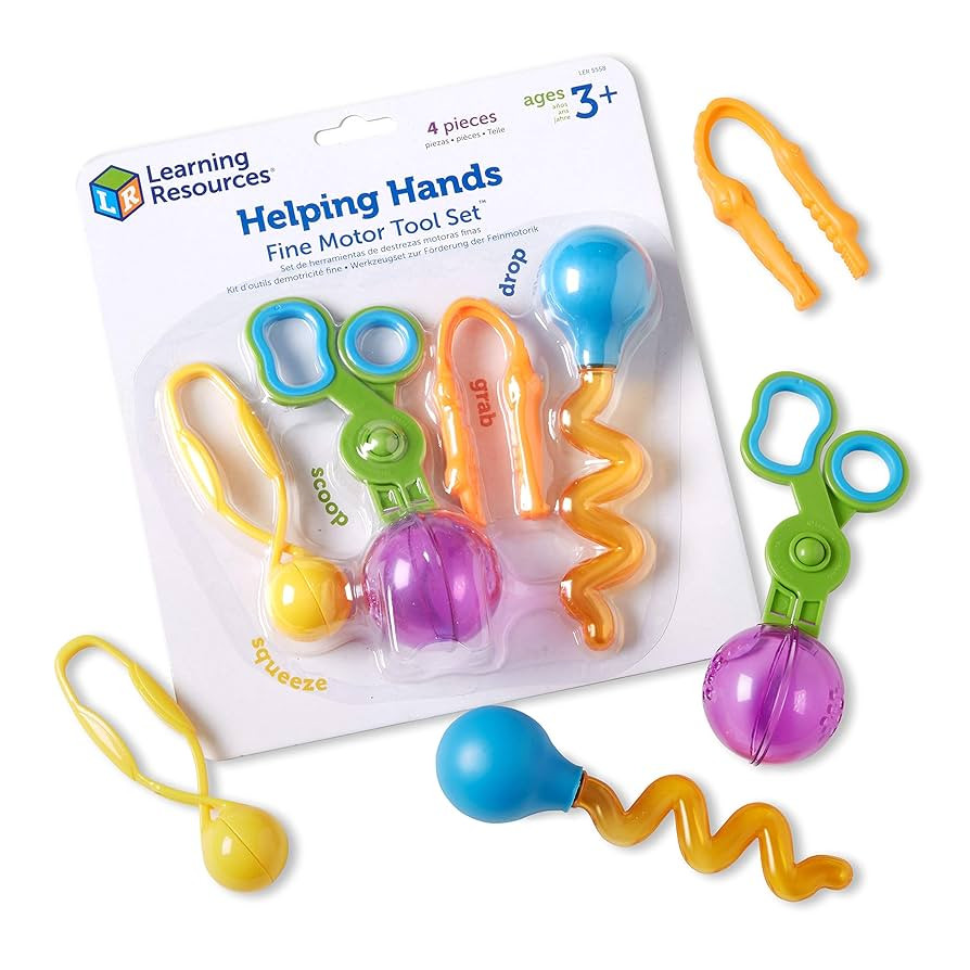 Learning Resources Helping Hands Fine Motor Tool Set Toy - 4 Pieces, Ages 3+ Fine Motor and Senso... | Amazon (US)