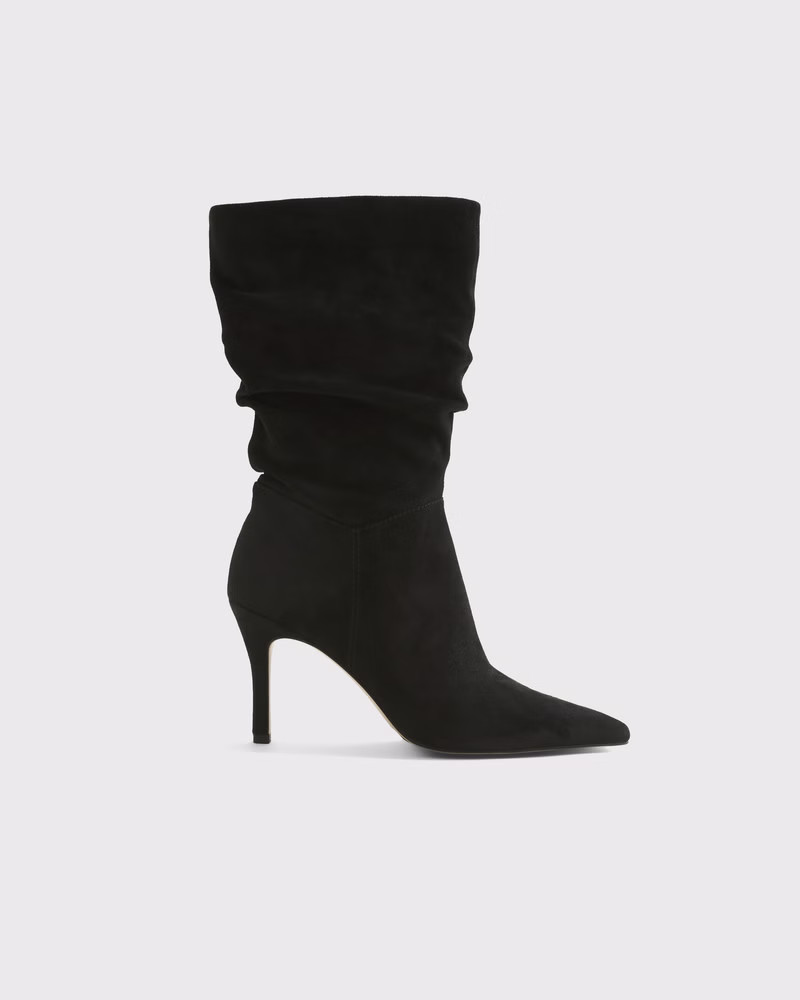 Vegan Suede Slouch Boots | Abercrombie & Fitch (US)