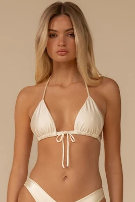 Cream Silkie Emma Bikini Top | Montce