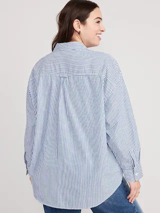 Oversized Striped Shirt for Women | Old Navy (CA)