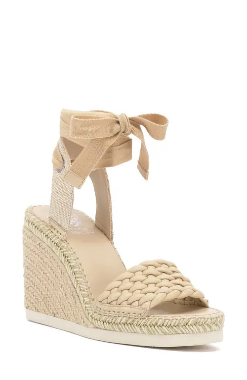 Vince Camuto Bryleigh Espadrille Wedge Sandal in Bone/Natural at Nordstrom, Size 8.5 | Nordstrom