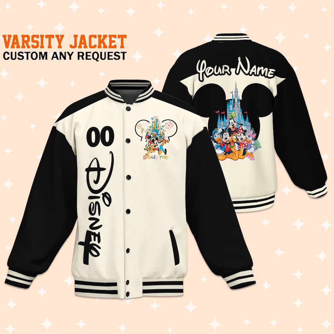 Custom Disney Trip Fun Varsity Jacket, Adult Varsity Jacket, Personalized Disney Jacket, Baseball... | Etsy (US)