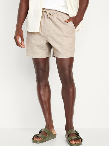 Linen-Blend Jogger Shorts -- 5-inch inseam | Old Navy (US)
