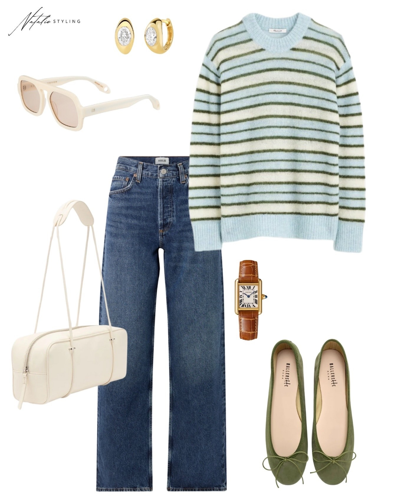 Easy for coffee runs, errands, and casual lunches.🌳

A soft striped knit paired with classic straight-leg denim is my go-to formula for looking put together without trying too hard. Finished with comfy ballet flats, a clean shoulder bag, and subtle gold accents.

#chicminimalism #outfitinspo #wardrobestylist #personalstyling #casualchicstyle

#LTKgrwm #LTKSeasonal #LTKootd