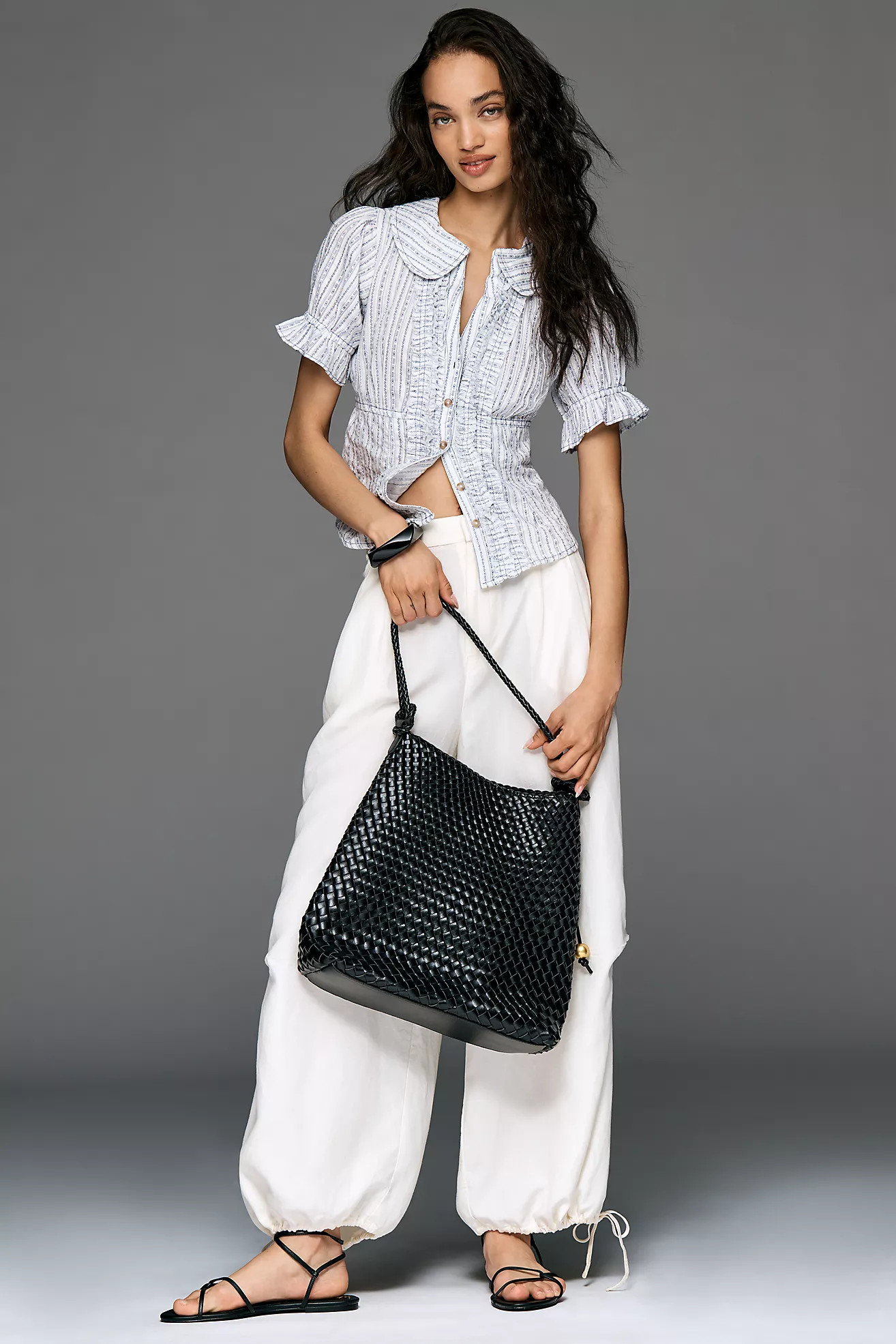 By Anthropologie Woven Knotted-Strap Bucket Bag | Anthropologie (UK)