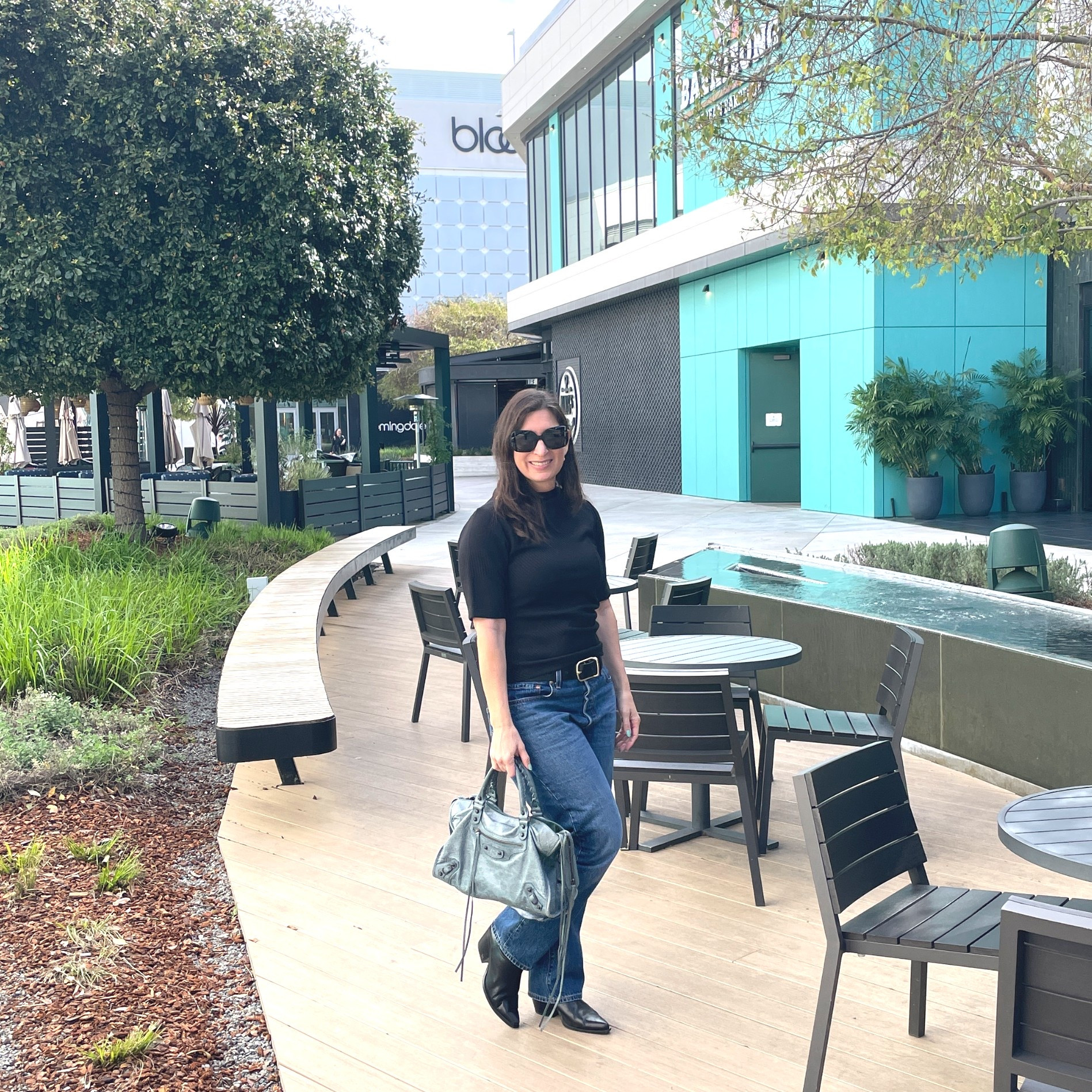 Casual spring outfit 💕 loving this asymmetrical black top with classic jeans. These jeans are available in various lengths. Perfect for petite, regular and tall! Love that! 💃🏻❤️

#LTKPetite #LTKOver40 #LTKootd
