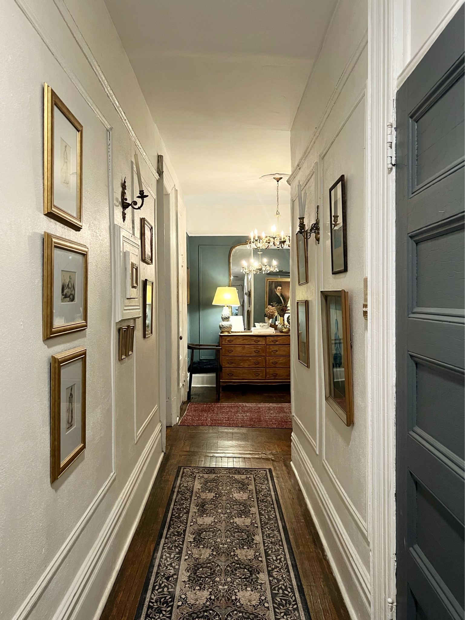 Runner rug, art & frames 