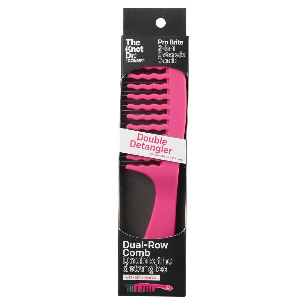 Conair Double Teeth Hair Comb with Removable Metal Pins - Pink | Target