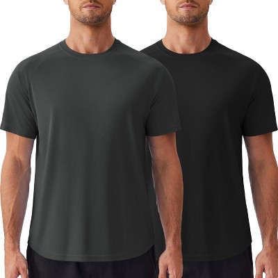 Pinspark Mens 2 Pack UPF50+ Sun Protection Swim Surf Short Sleeve Athletic Shirts Rash Guard Quick Dry Performance Shirts GP3 M | Target