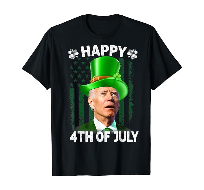 Happy 4th Of July Confused Funny Joe Biden St Patricks Day T-Shirt | Amazon (US)