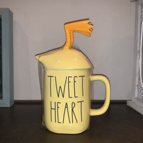 New Rae Dunn Yellow Tweet Heart Figural Topper Easter Mug Online Exclusive  | eBay | eBay US