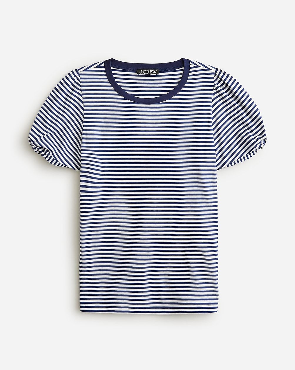 Vintage jersey puff-sleeve T-shirt in stripe | J.Crew US