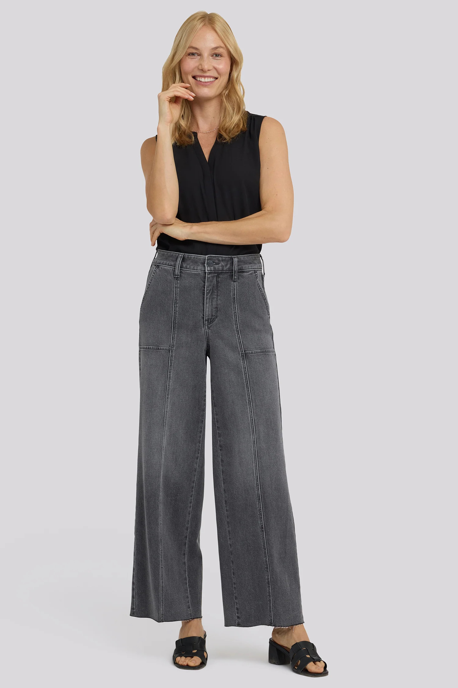 Simone Wide Leg Jeans - Dusty Ash | NYDJ