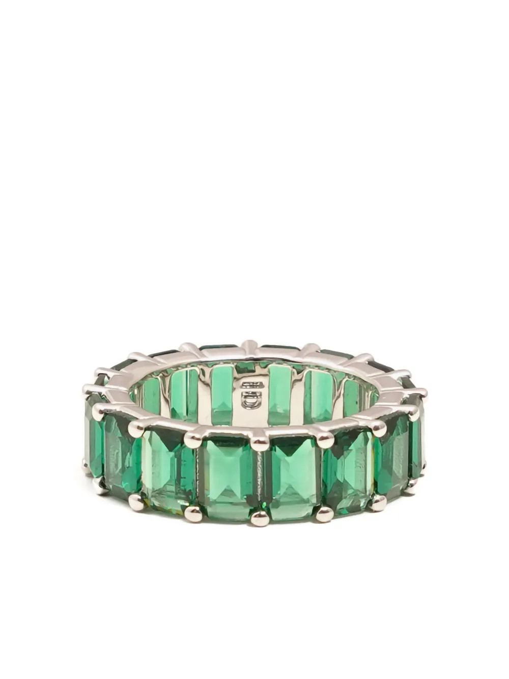 Izabel Display rectangle-crystals Ring | Green | FARFETCH | Farfetch Global
