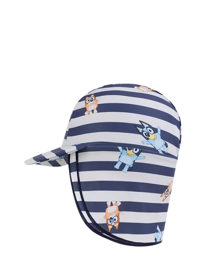 Swim Essentials Baby UPF50+ Bluey Print Sun Hat, Black Striped | John Lewis (UK)