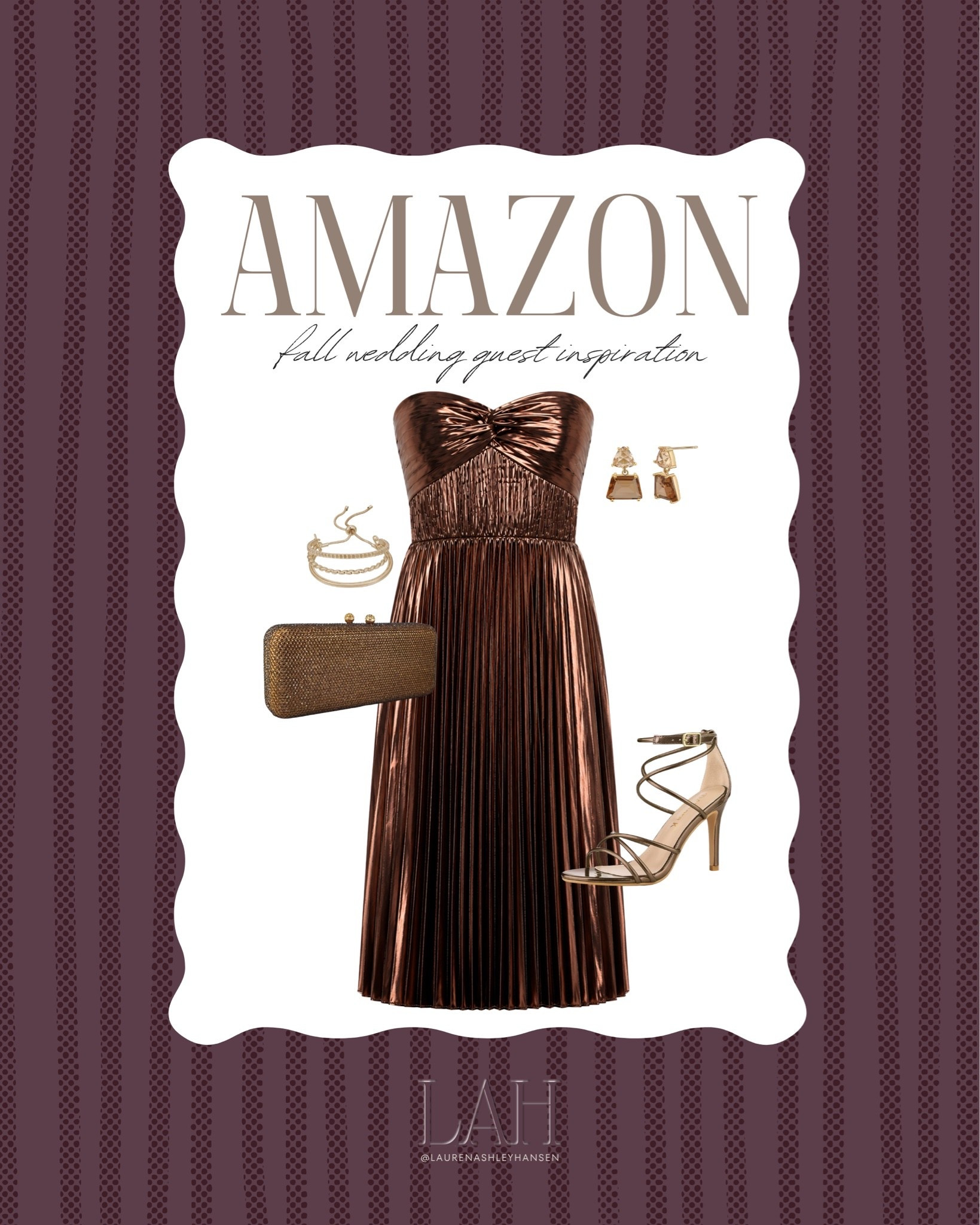 The perfect fall wedding guest look all from Amazon! This dress is absolutely beautiful and it can be worn again for any holiday events in December! These accessories are affordable and pair effortlessly!

#LTKootd #LTKgrwm