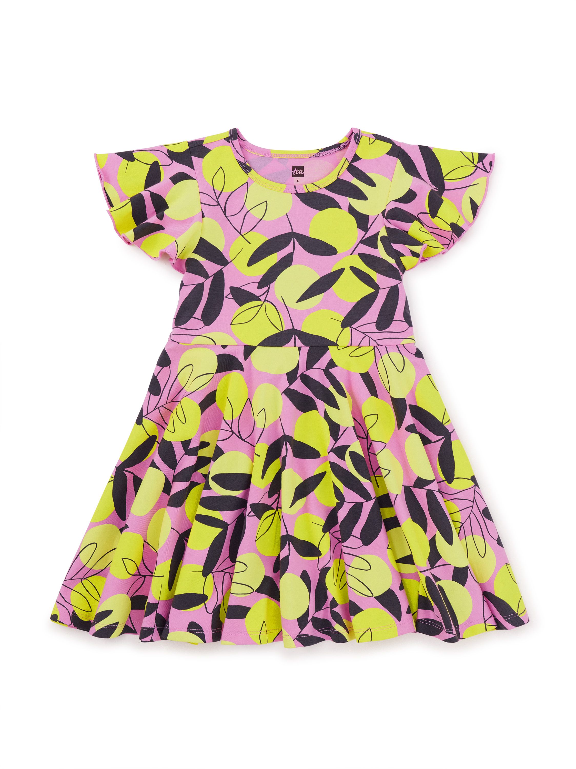 Flutter Sleeve Twirl Dress | Tea Collection
