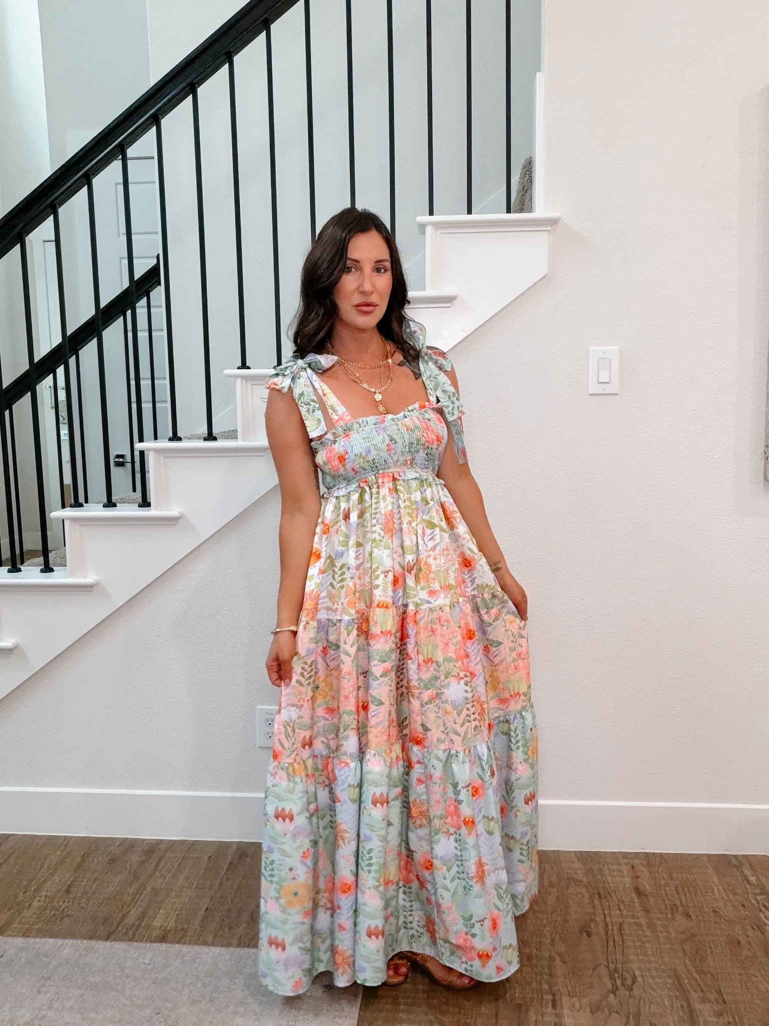 Summer floral dress with bow ties 

#LTKSeasonal
