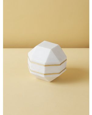 6in Marble Octagon Orb | Decorative Objects | HomeGoods | HomeGoods